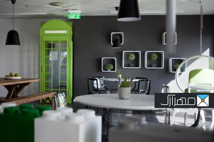 طراحی اتاق تلفن سبز 